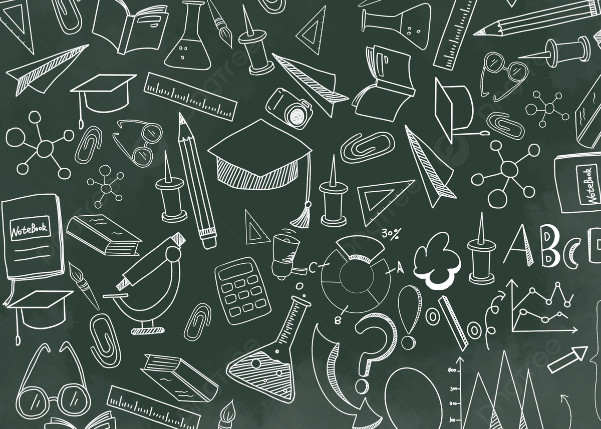 Orange background with school-related doodles for testimonials section