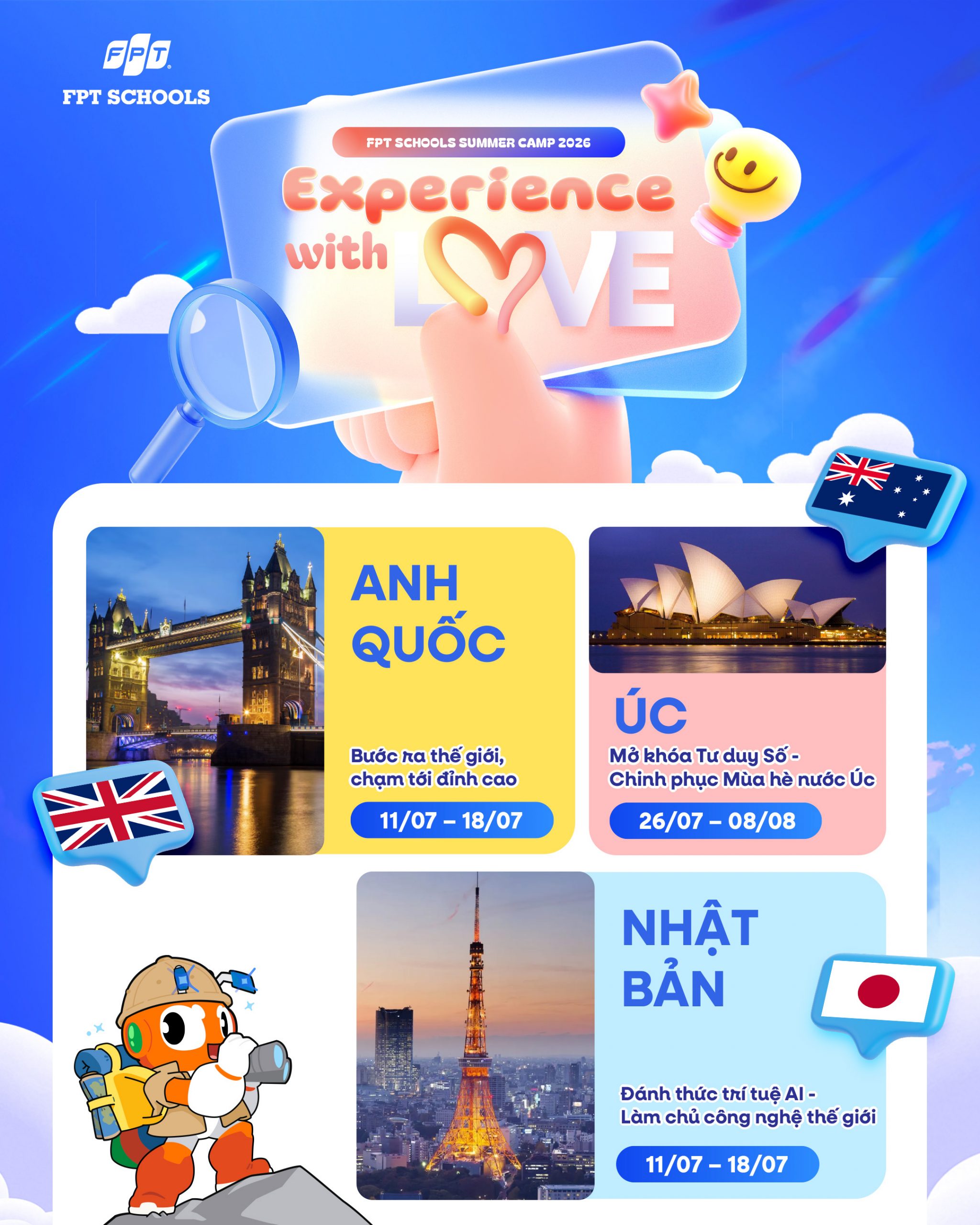 FPT Schools khởi động chuỗi trại hè quốc tế 2026 - “Bước ra thế giới - Chạm tới tương lai” cùng trại hè quốc tế FPT Schools 2026 | FPT Schools